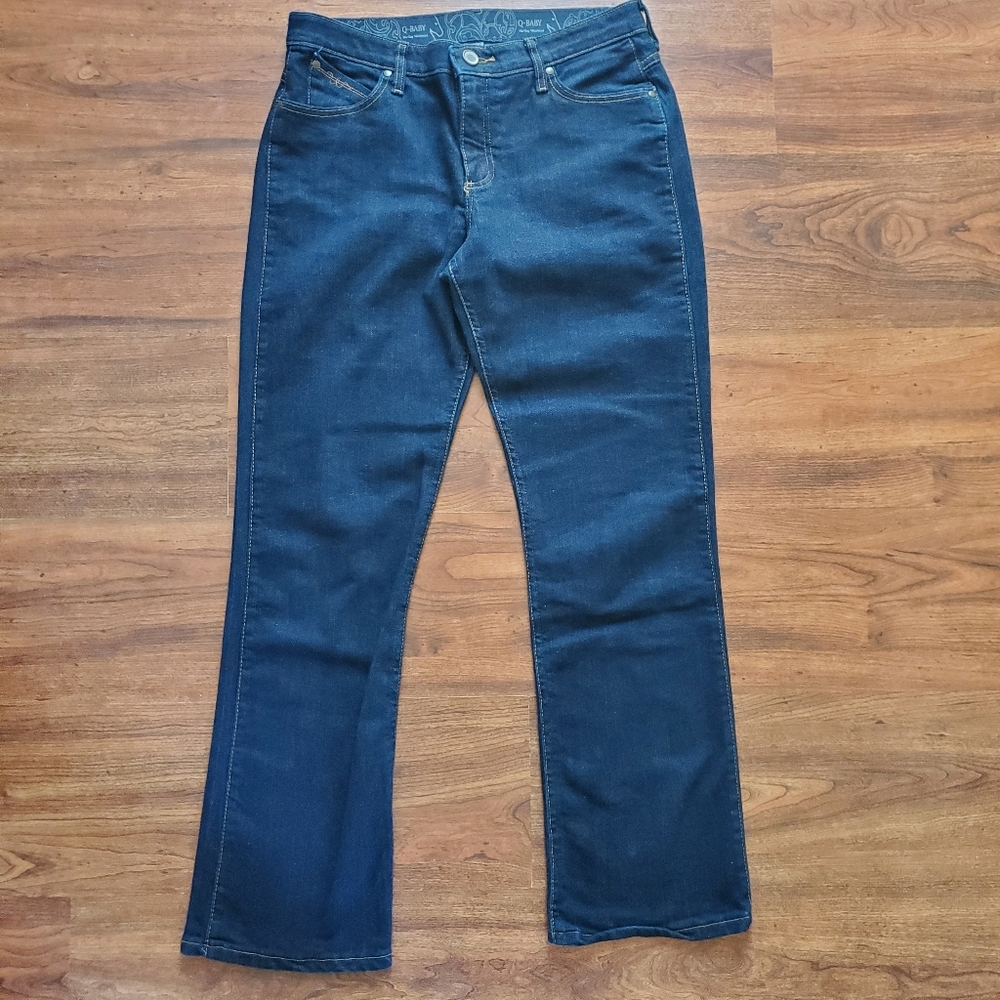 Wrangler Women's Q Baby No Gap Waistband Straight Leg Jeans Size 11/12 x 32